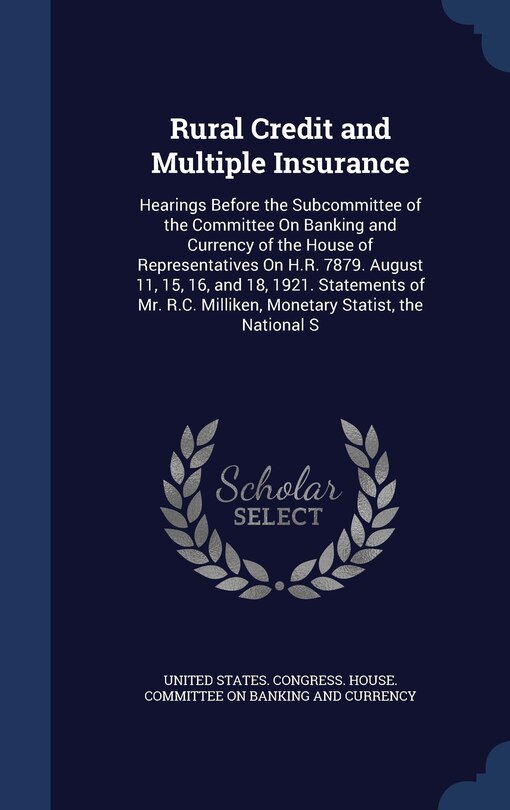 Front cover_Rural Credit and Multiple Insurance