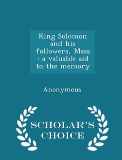 Couverture_King Solomon and his followers, Mass