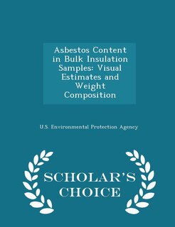 Front cover_Asbestos Content in Bulk Insulation Samples