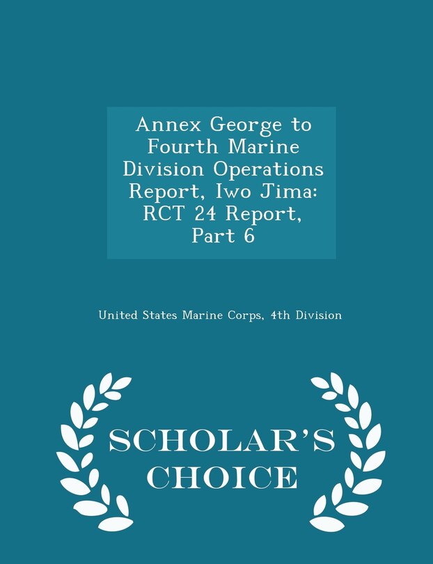 Front cover_Annex George to Fourth Marine Division Operations Report, Iwo Jima
