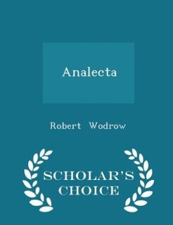 Couverture_Analecta - Scholar's Choice Edition