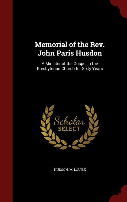 Front cover_Memorial of the Rev. John Paris Husdon