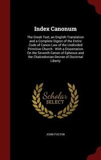 Front cover_Index Canonum
