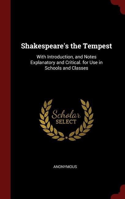 Front cover_Shakespeare's the Tempest