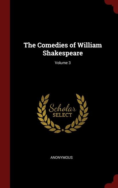 Couverture_The Comedies of William Shakespeare; Volume 3