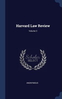 Front cover_Harvard Law Review; Volume 3