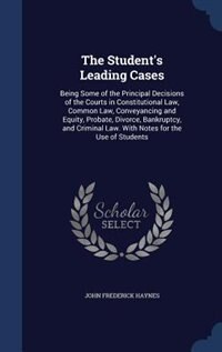 Front cover_The Student's Leading Cases