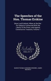 Front cover_The Speeches of the Hon. Thomas Erskine