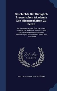 Front cover_Geschichte Der Königlich Preussischen Akademie Der Wissenschaften Zu Berlin