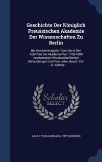 Front cover_Geschichte Der Königlich Preussischen Akademie Der Wissenschaften Zu Berlin