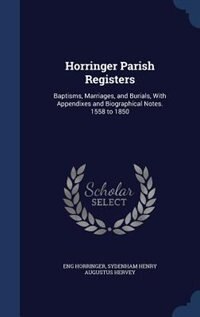 Front cover_Horringer Parish Registers