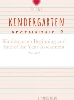Couverture_Kindergarten Beginning and End of the Year Assessment