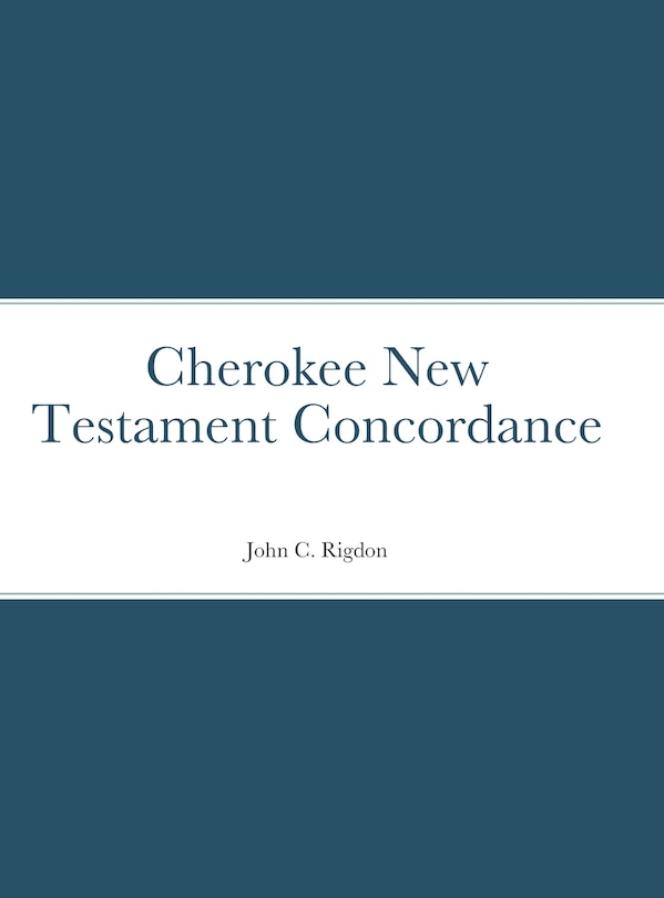 Couverture_Cherokee New Testament Concordance
