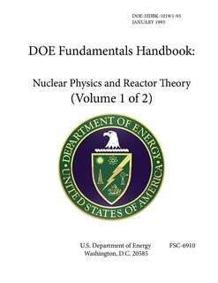 Couverture_DOE Fundamentals Handbook Nuclear Physics and Reactor Theory - Volume 1 of 2