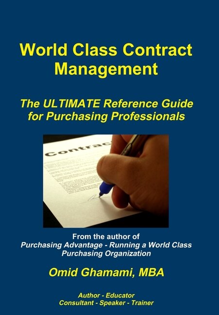 Couverture_World Class Contract Management - The Ultimate Reference Guide for Purchasing Professionals