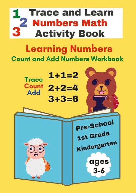 Couverture_Trace and Learn Numbers Math Activity Book ages 3-6 Pre-School to 1st Grade