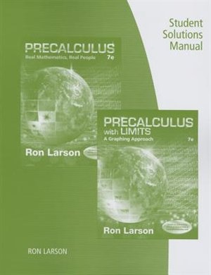 Front cover_Student Solutions Manual For Larson's Precalculus: Real Mathematics, Real People, 7th