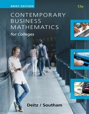 Contemporary Business Mathematics For Colleges, Brief Course