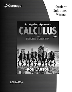 Front cover_Student Solutions Manual For Larson's Calculus: An Applied Approach, 10th