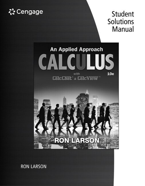 Front cover_Student Solutions Manual For Larson's Calculus: An Applied Approach, 10th