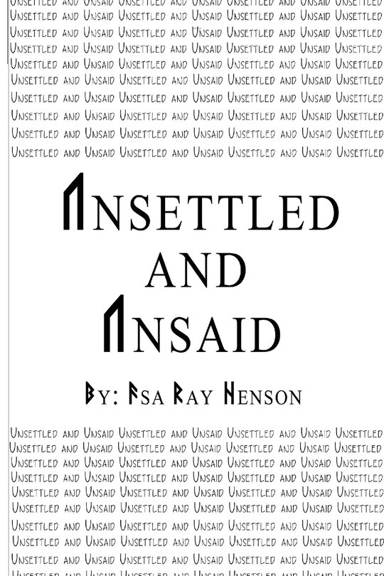 Front cover_Unsettled and Unsaid