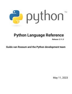 Couverture_Python Language Reference Release 3.11.3
