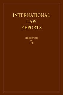 Couverture_International Law Reports: Volume 196