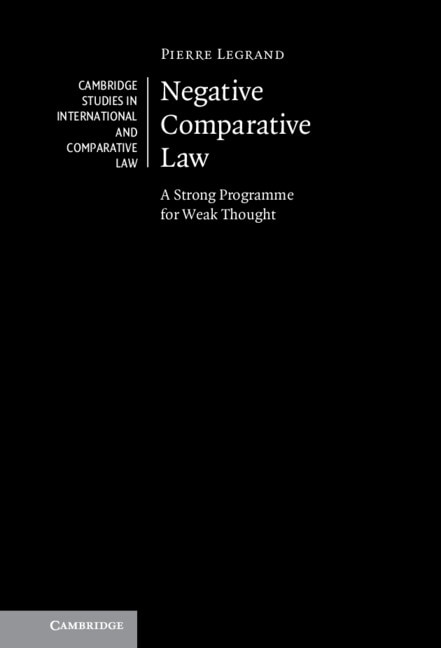 Couverture_Negative Comparative Law