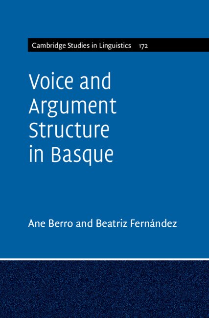Couverture_Voice and Argument Structure in Basque