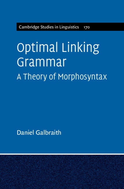 Couverture_Optimal Linking Grammar: Volume 170