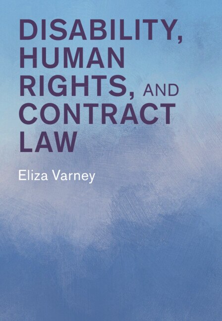 Couverture_Disability, Human Rights, and Contract Law