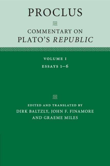 Front cover_Proclus: Commentary On Plato's Republic: Volume 1