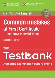 Couverture_Common Mistakes At First Certificate. And How To Avoid Them Paperback With Testbank