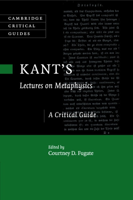 Couverture_Kant's Lectures On Metaphysics