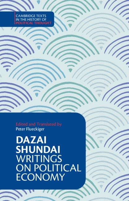 Couverture_Dazai Shundai: Writings on Political Economy