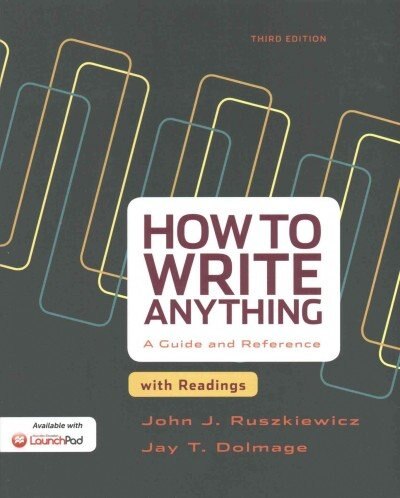 Couverture_How To Write Anything With Readings 3e & Launchpad For How To Write Anything 3e