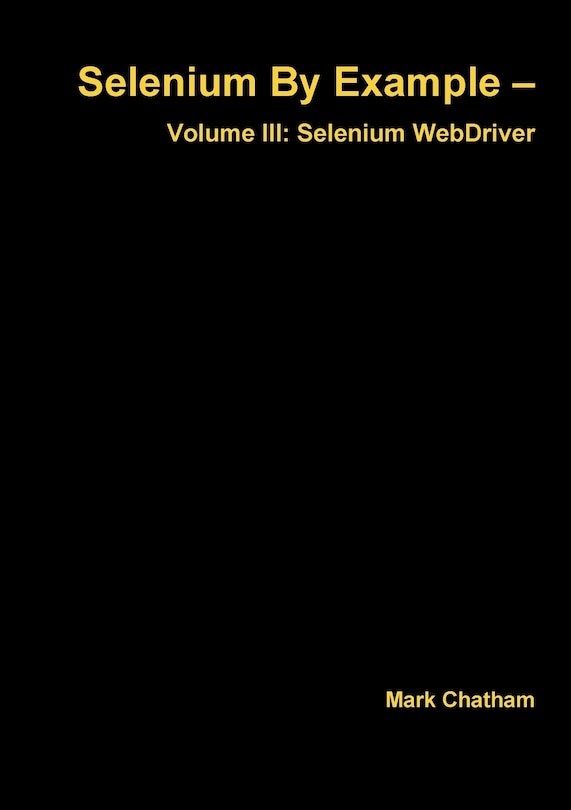 Couverture_Selenium By Example - Volume III