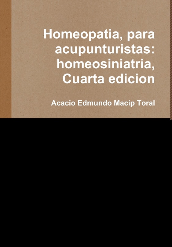 Front cover_Homeopatia, para acupunturistas