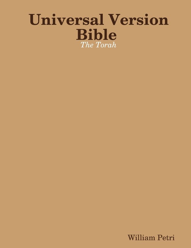 Front cover_Universal Version Bible The Torah