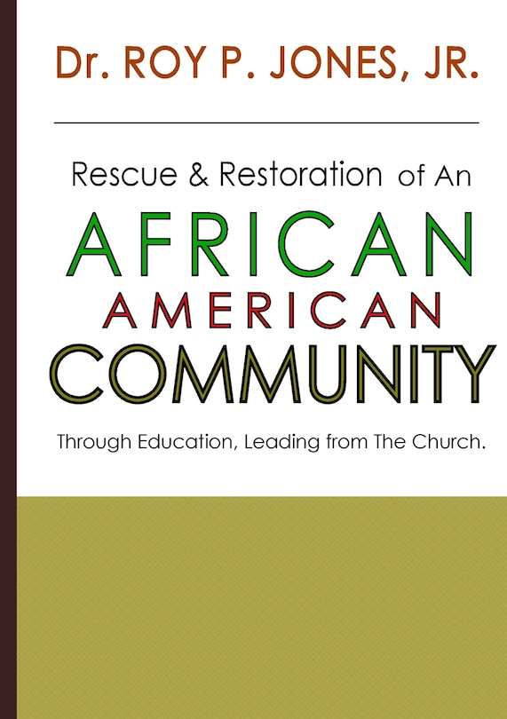 Couverture_Rescue and Restoration of an African-American Community