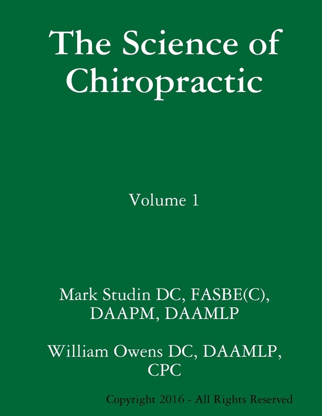 Front cover_The Science of Chiropractic