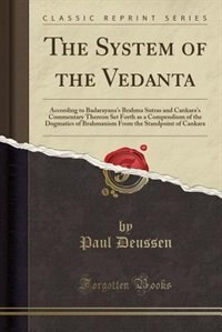 Front cover_The System of the Vedanta