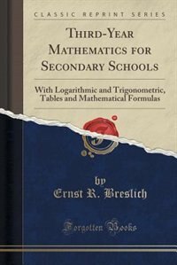 Front cover_Third-Year Mathematics for Secondary Schools