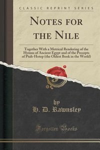 Front cover_Notes for the Nile