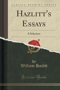 Couverture_Hazlitt's Essays