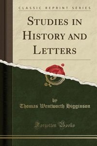 Front cover_Studies in History and Letters (Classic Reprint)