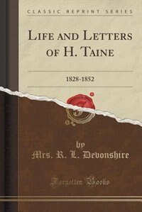 Front cover_Life and Letters of H. Taine