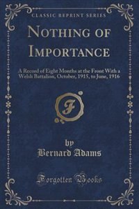Front cover_Nothing of Importance