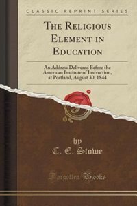 Front cover_The Religious Element in Education