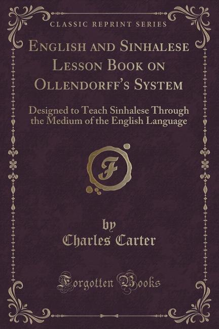 Front cover_English and Sinhalese Lesson Book on Ollendorff's System